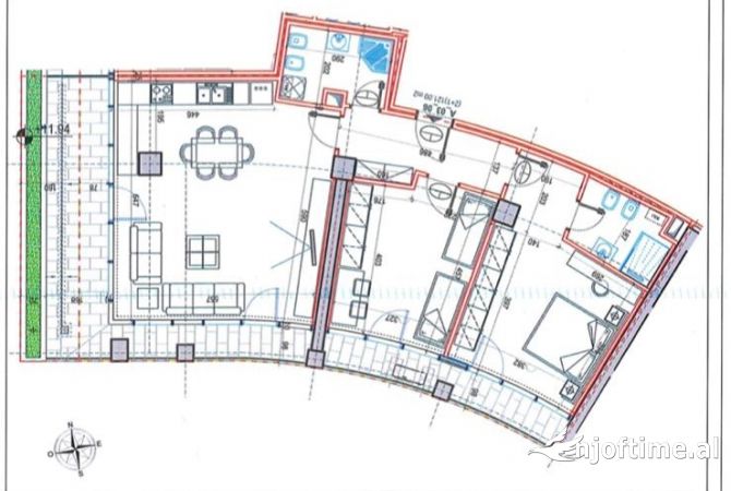 Ambient biznesi me qera 3+1 ne Tirane - 1,850 Euro