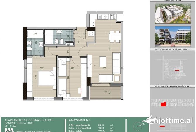 Shtepi ne shitje 2+1 ne Tirane - 114,000 Euro