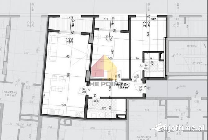 Shtepi ne shitje Apartament ne Tirane, 2+1, Mobilimi Bosh, pa mobiluar, Pagesa 199,000  Euro.