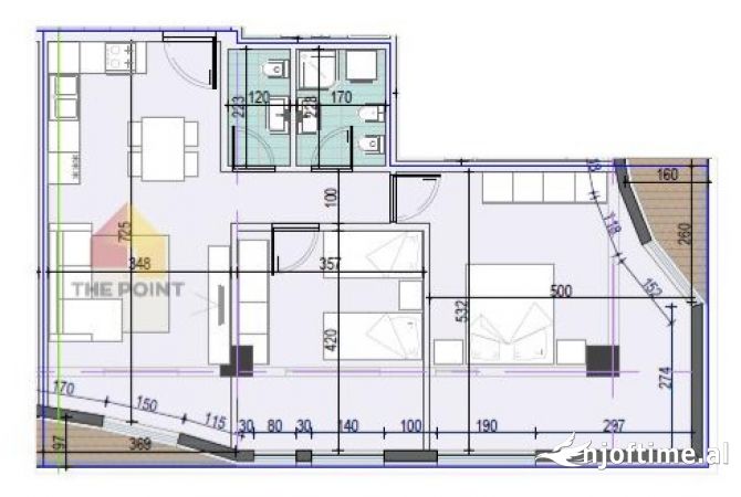 Apartament 2+1+2 ne shitje-Mine Peza