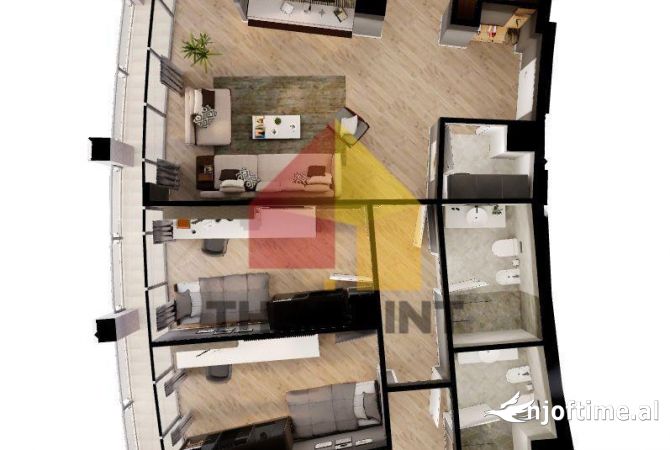 Shtepi me qera Apartament ne Tirane, 3+1, Mobilimi Pjeserisht e mobiluar, Pagesa 2,500  Euro.