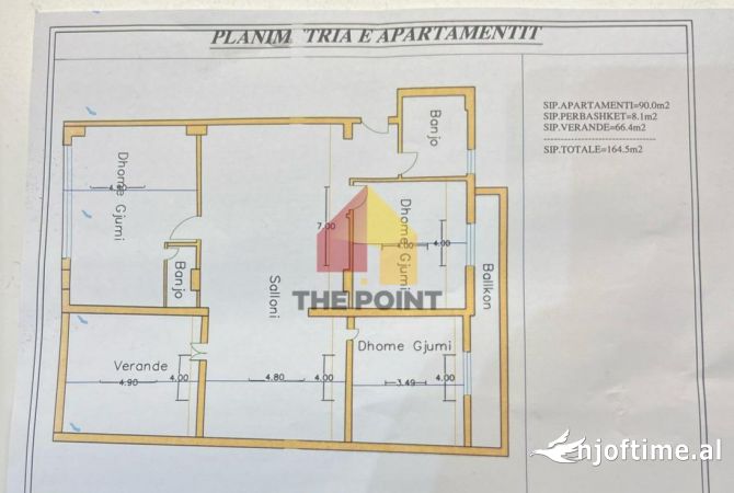 Shtepi ne shitje Apartament ne Tirane, 3+1, Mobilimi Pjeserisht e mobiluar, Pagesa 280,000  Euro.