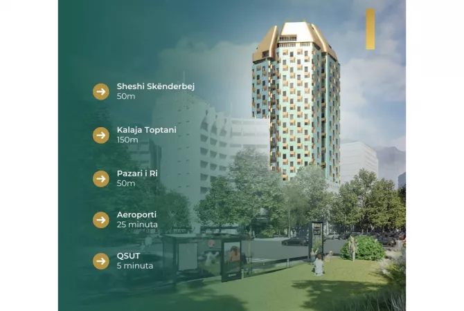 Shtepi ne shitje Apartament ne Tirane, 1+1, Mobilimi Bosh, pa mobiluar, Pagesa 219,000  Euro.