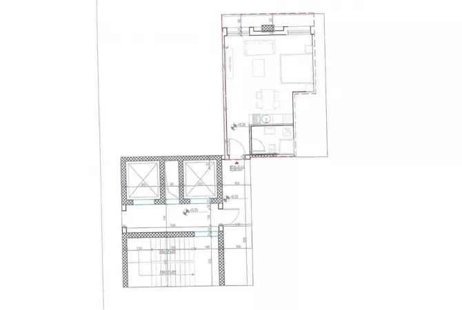 Shtepi ne shitje Apartament ne Tirane, Garsoniere, Mobilimi Bosh, pa mobiluar, Pagesa 82,128  Euro.