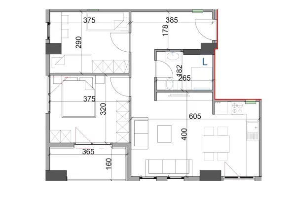Shtepi ne shitje Apartament ne Tirane, 2+1, Mobilimi Bosh, pa mobiluar, Pagesa 149,600  Euro.