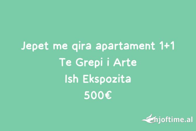 Shtepi me qera 1+1 ne Tirane - 500 Euro