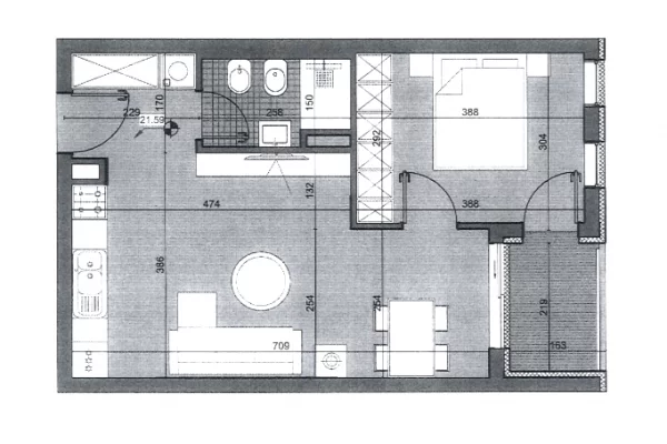 Shtepi ne shitje 1+1 ne Tirane - 45,136 Euro