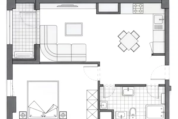 Shtepi ne shitje Apartament ne Tirane, 1+1, Mobilimi E mobiluar, Pagesa 110,000  Euro.