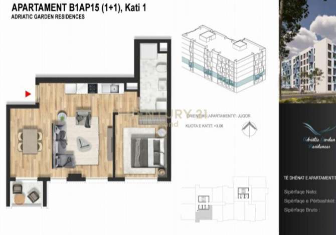 Shtepi ne shitje Apartament ne Durres, 1+1, Mobilimi Bosh, pa mobiluar, Pagesa 87,200  Euro.