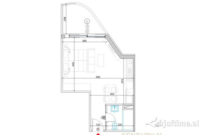 Shtepi ne shitje Garsoniere ne Tirane - 108,000 Euro
