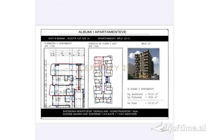 House for Sale 2+1 in Tirana - 98,000 Euro