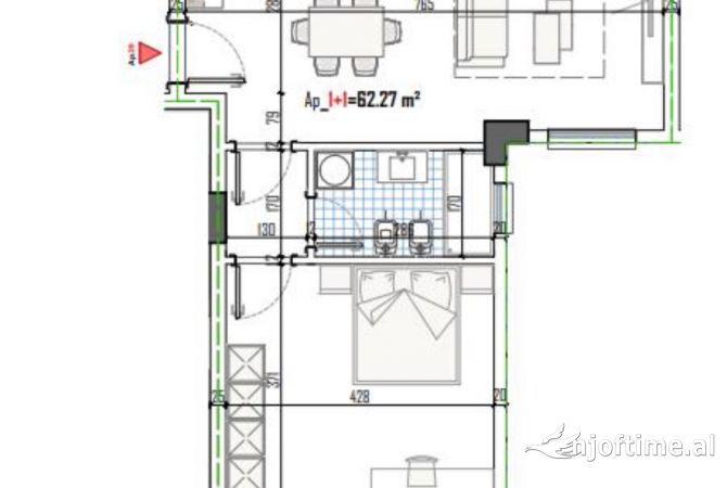 Shtepi ne shitje 1+1 ne Tirane - 66,000 Euro