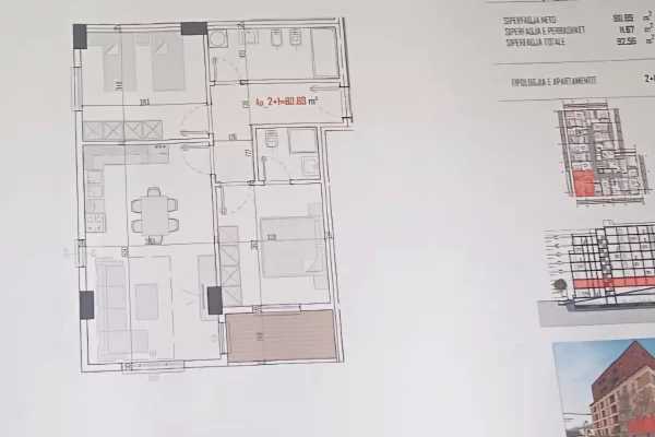 House for Sale 2+1 in Tirana - 84,000 Euro