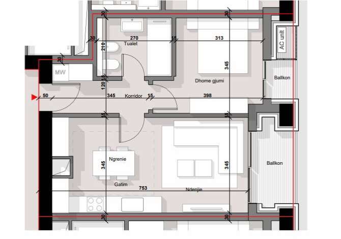 Shtepi ne shitje 1+1 ne Tirane - 178,640 Euro