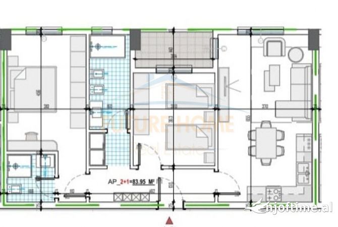 Shtepi ne shitje 2+1 ne Tirane - 92,200 Euro