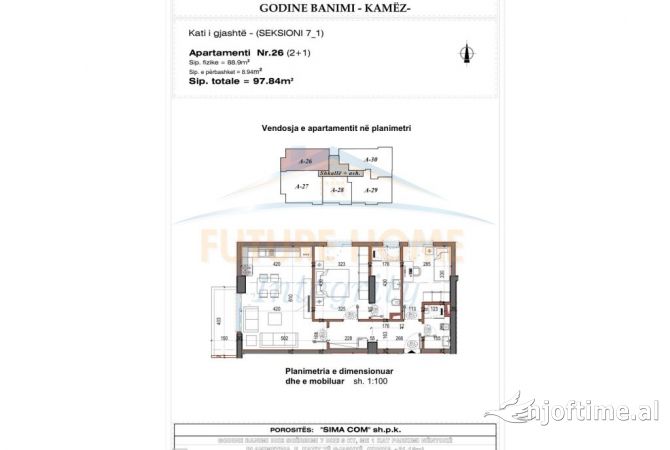 Shtepi ne shitje 2+1 ne Tirane - 83,160 Euro