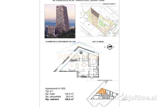 Shtepi ne shitje Apartament ne Tirane, 2+1, Mobilimi Bosh, pa mobiluar, Pagesa 234,000  Euro.