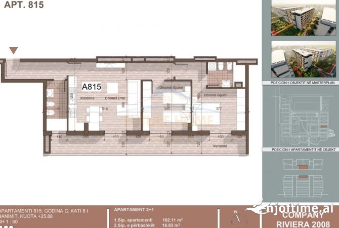 Casa in vendita 2+1 a Tirana - 112,800 Euro