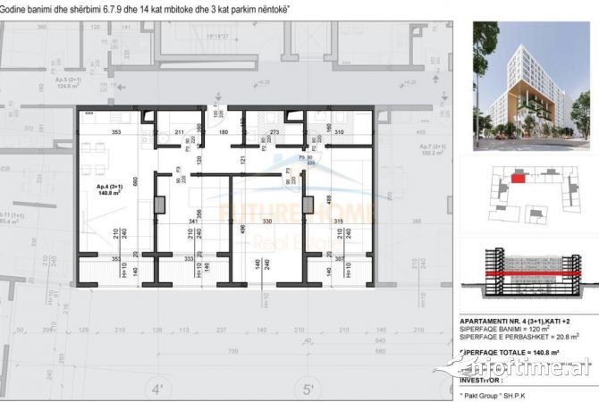 Shtepi ne shitje Apartament ne Tirane, 3+1, Mobilimi Bosh, pa mobiluar, Pagesa 196,000  Euro.