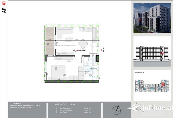 Shtepi ne shitje 1+1 ne Tirane - 42,200 Euro