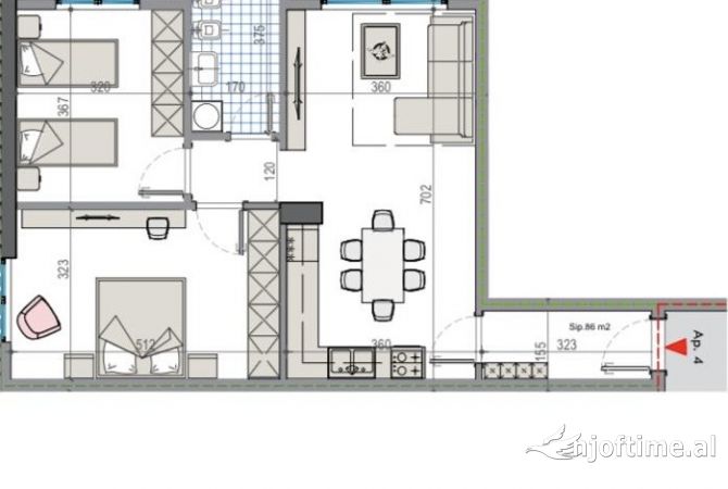 OKAZION Shitet apartameni 2+1 tek ulliri