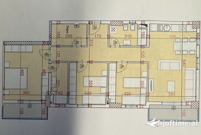 Shtepi ne shitje Apartament ne Tirane, 3+1, Mobilimi E mobiluar, Pagesa 278,000  Euro.