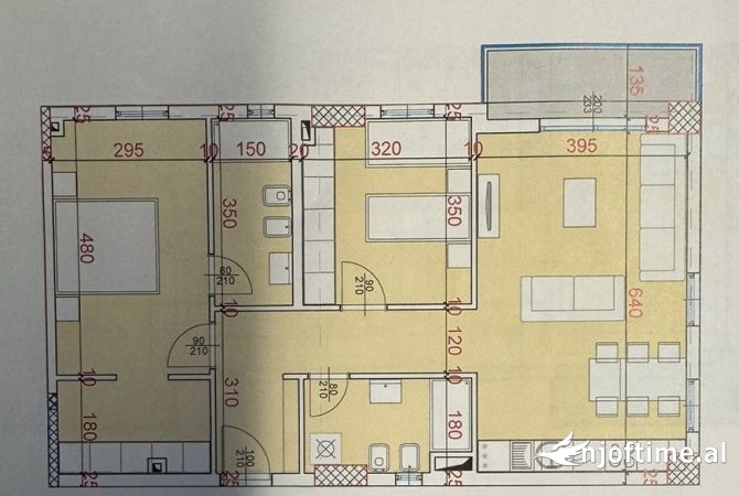 Shtepi ne shitje Apartament ne Tirane, 2+1, Mobilimi E mobiluar, Pagesa 218,000  Euro.