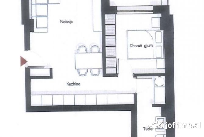 Shtepi ne shitje Apartament ne Tirane, 1+1, Mobilimi Bosh, pa mobiluar, Pagesa 106,380  Euro.