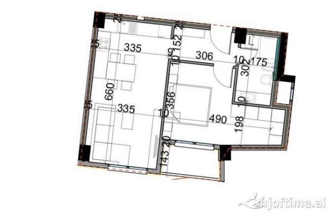 Shtepi ne shitje 1+1 ne Tirane - 84,000 Euro