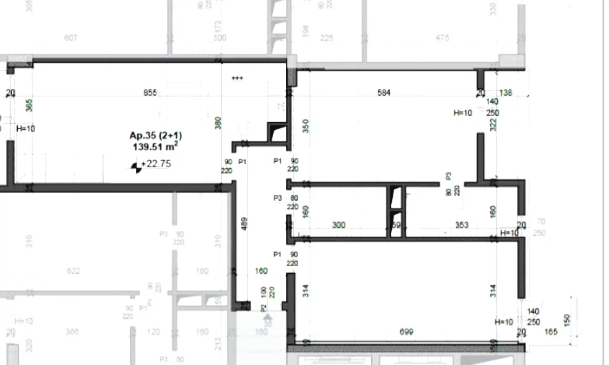 Shtepi ne shitje Apartament ne Tirane, 2+1, Mobilimi Bosh, pa mobiluar, Pagesa 195,313  Euro.