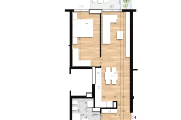 Shtepi ne shitje 1+1 ne Tirane - 128,000 Euro