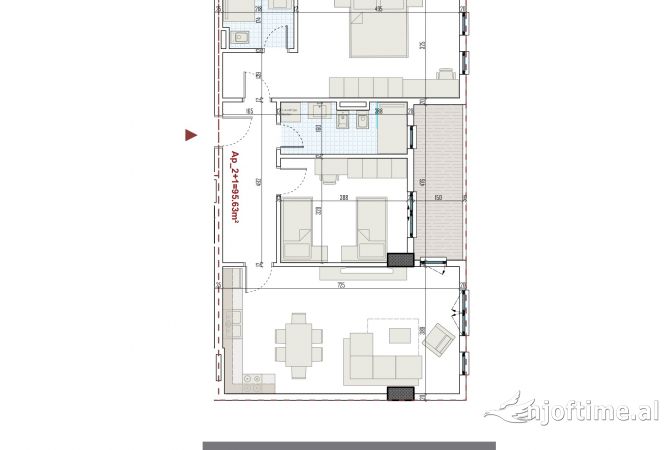Shtepi ne shitje 2+1 ne Tirane - 82,837 Euro
