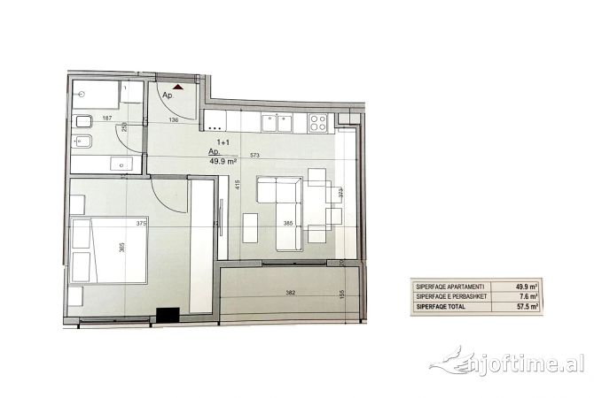 Shtepi ne shitje 1+1 ne Durres - 63,250 Euro