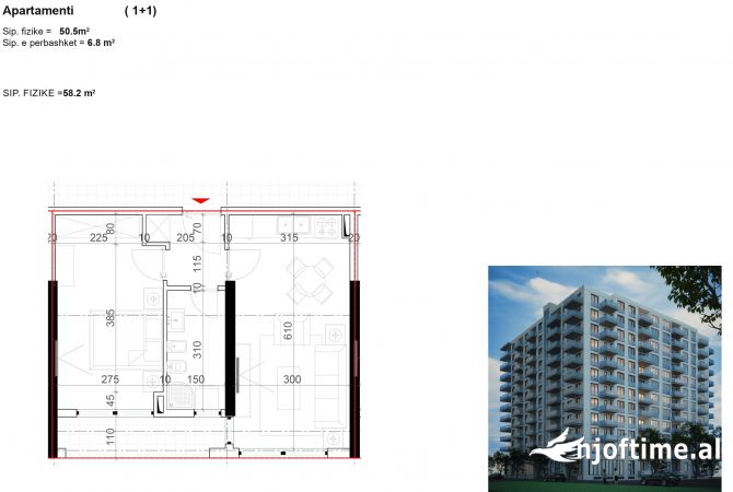 Shtepi ne shitje 1+1 ne Lezhe - 58,200 Euro