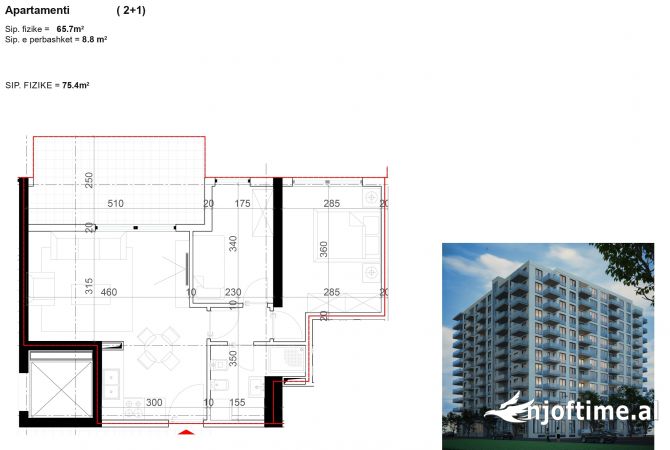 Shtepi ne shitje 2+1 ne Lezhe - 75,400 Euro