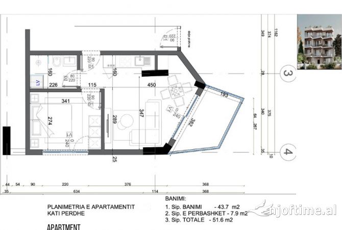 Shtepi ne shitje 1+1 ne Sarande - 90,300 Euro