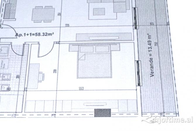 Shtepi ne shitje 1+1 ne Tirane - 66,694 Euro