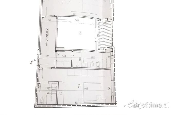 Shtepi ne shitje Apartament ne Tirane, 2+1, Mobilimi Bosh, pa mobiluar, Pagesa 84,720  Euro.