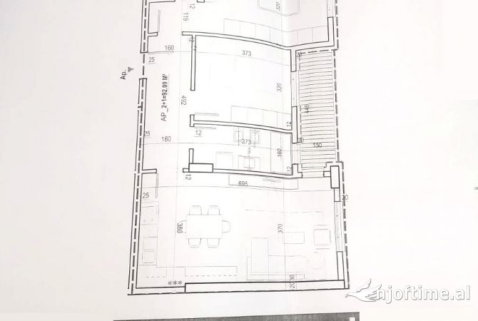 Shtepi ne shitje Apartament ne Tirane, 2+1, Mobilimi Bosh, pa mobiluar, Pagesa 85,088  Euro.