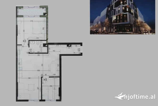 Shtepi ne shitje Apartament ne Tirane, 2+1, Mobilimi Bosh, pa mobiluar, Pagesa 128,700  Euro.
