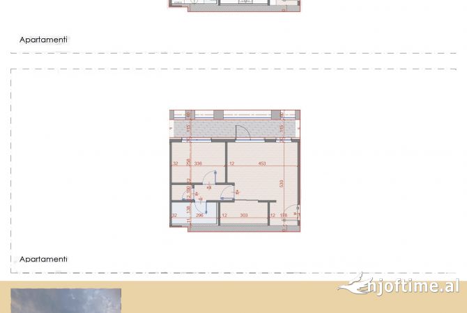 Shtepi ne shitje Apartament ne Tirane, 1+1, Mobilimi Bosh, pa mobiluar, Pagesa 208,750  Euro.