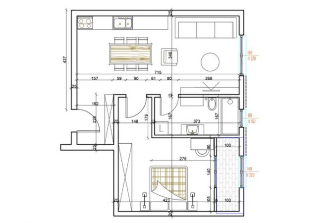 Shtepi ne shitje 1+1 ne Tirane - 78,000 Euro