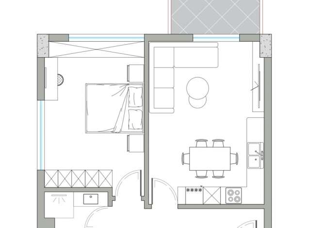 Shtepi ne shitje 1+1 ne Tirane - 98,000 Euro