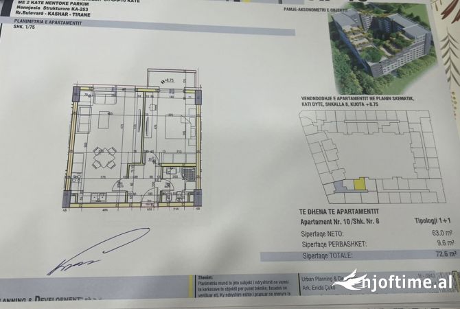 Shtepi ne shitje Apartament ne Tirane, 1+1, Mobilimi Bosh, pa mobiluar, Pagesa 98,000  Euro.