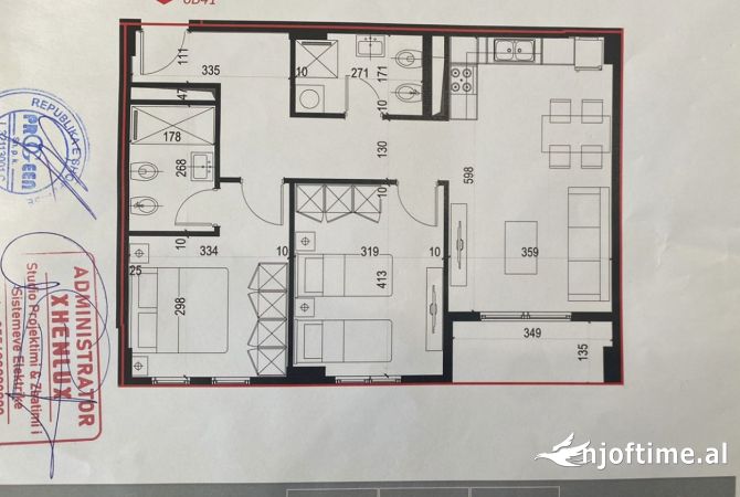 Shtepi ne shitje Apartament ne Tirane, 2+1, Mobilimi Bosh, pa mobiluar, Pagesa 96,000  Euro.