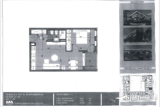 Shtepi ne shitje 1+1 ne Tirane - 48,360 Euro