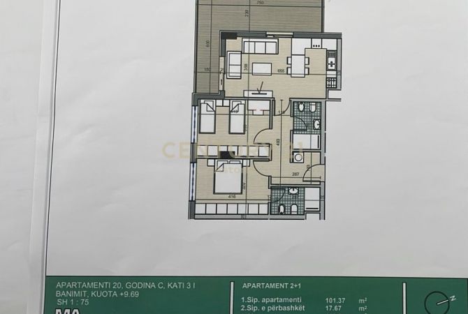 Shtepi ne shitje 2+1 ne Tirane - 119,000 Euro