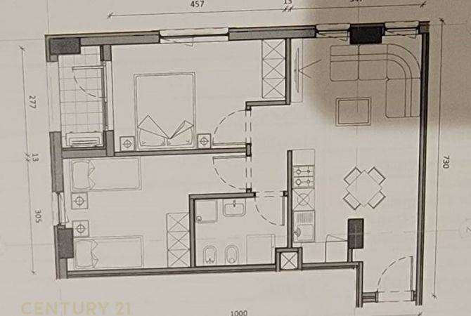 Shtepi ne shitje Apartament ne Tirane, 2+1, Mobilimi E mobiluar, Pagesa 125,000  Euro.