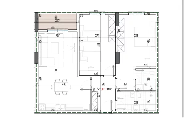 House for Sale 2+1 in Tirana - 137,475 Euro