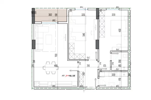 House for Sale 2+1 in Tirana - 137,625 Euro